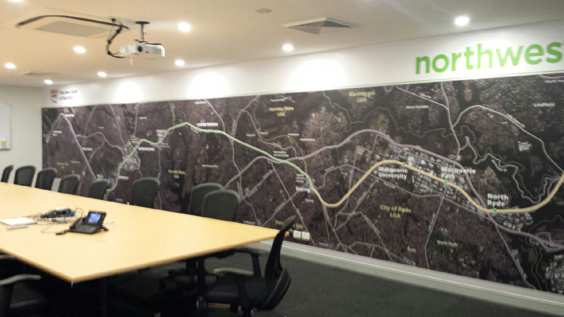 NSW Transport Boardroom Wall
