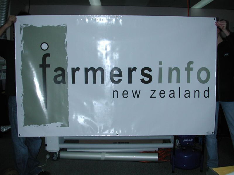 farmers info printed banner